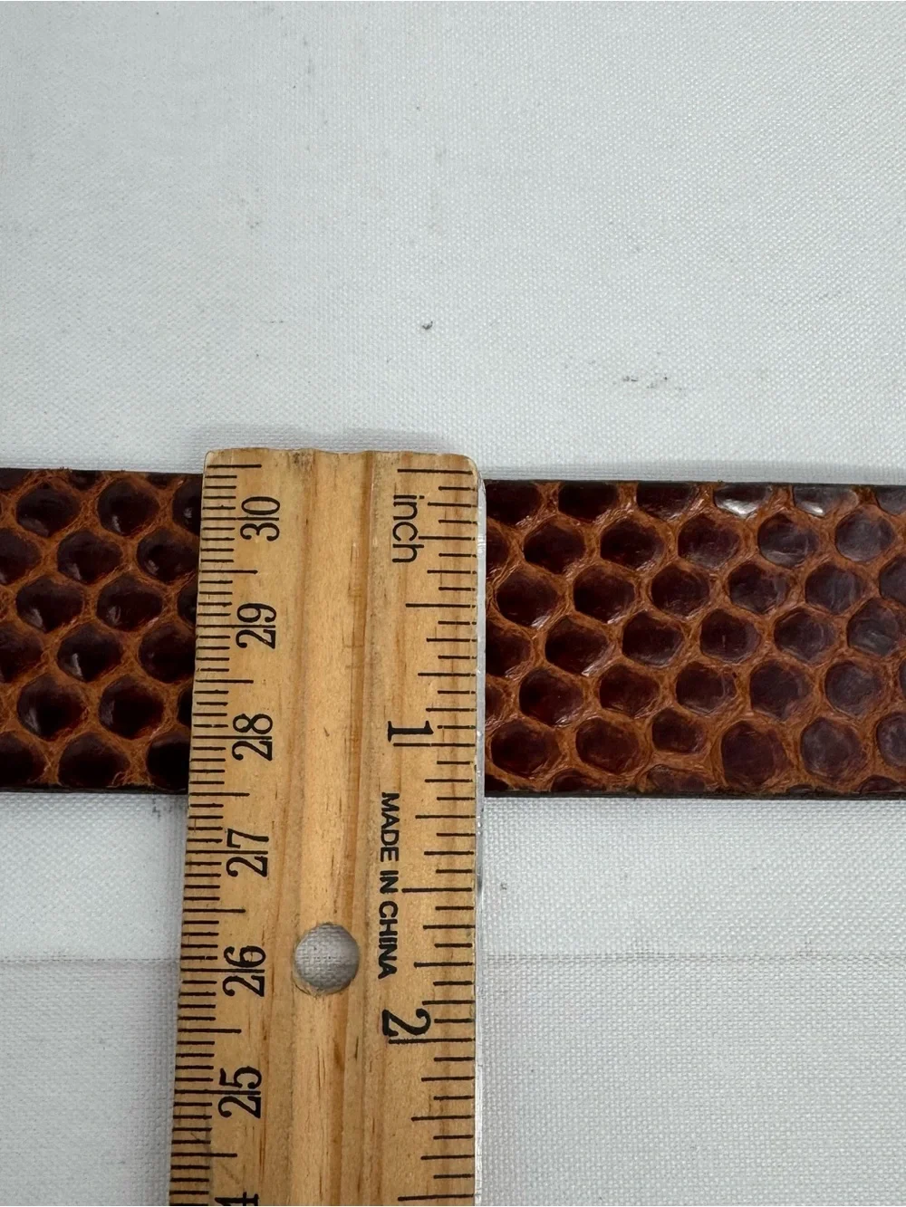 Trafalgar Size 42 Amazona Anaconda Belt Snakeskin Dress Brown Made in USA